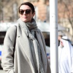 Fashion Blogger Garance Dore in Paris photographed by Armenyl Street style gray coats