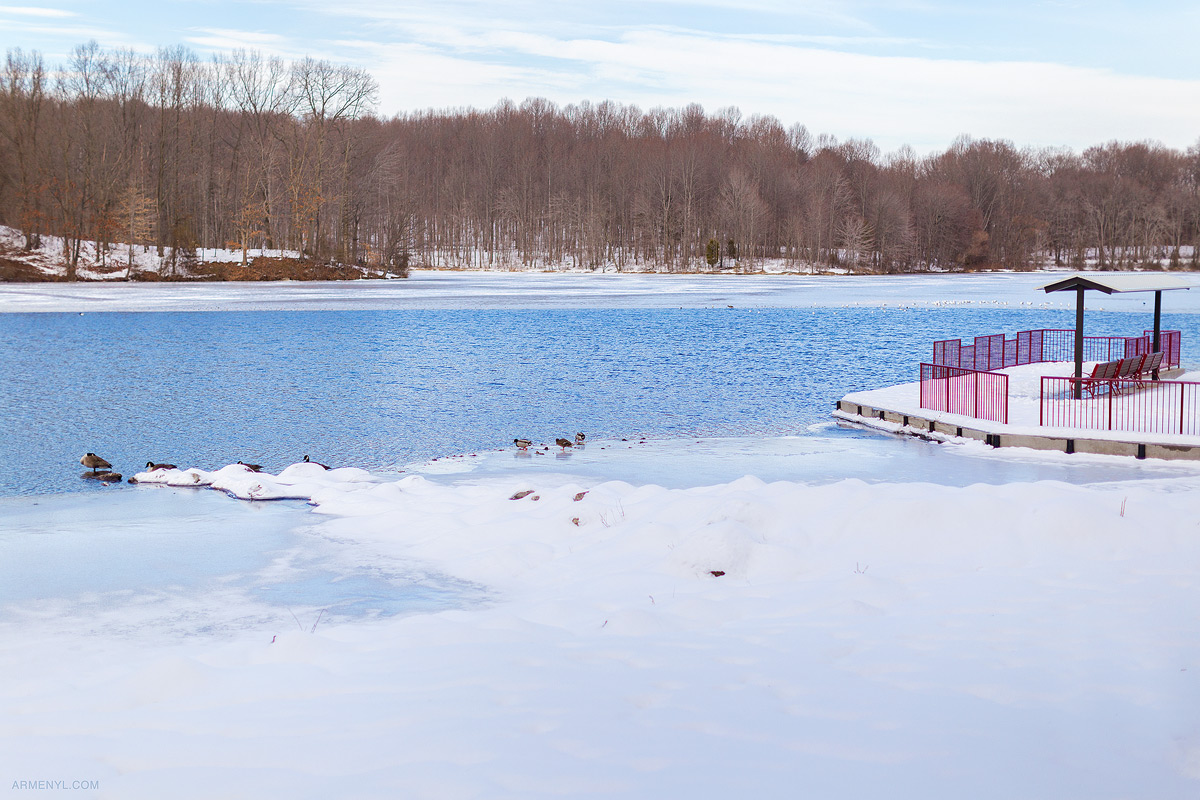 Frozen-Lake-Nature-by-Armenyl.comat Centennial Park Ellicott city