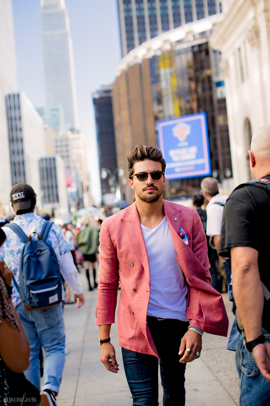 Mariano Di Vaio at NYFW 2015, Men's Street style, Jeremy Scott show photographed by street style photographer armenyl.com