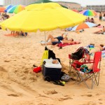 Yellow Beach umbrella and colorful beach umbrella by Armenyl photography