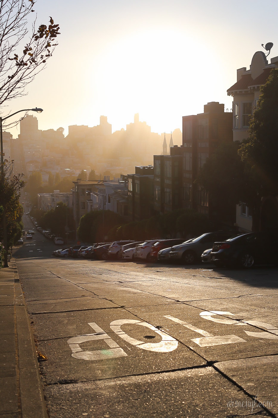 Streets of San Francisco in the evening light