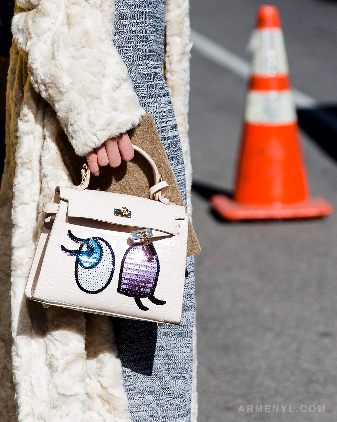 Irene Kim at NYFW Feb 2016 outside Derek Lam