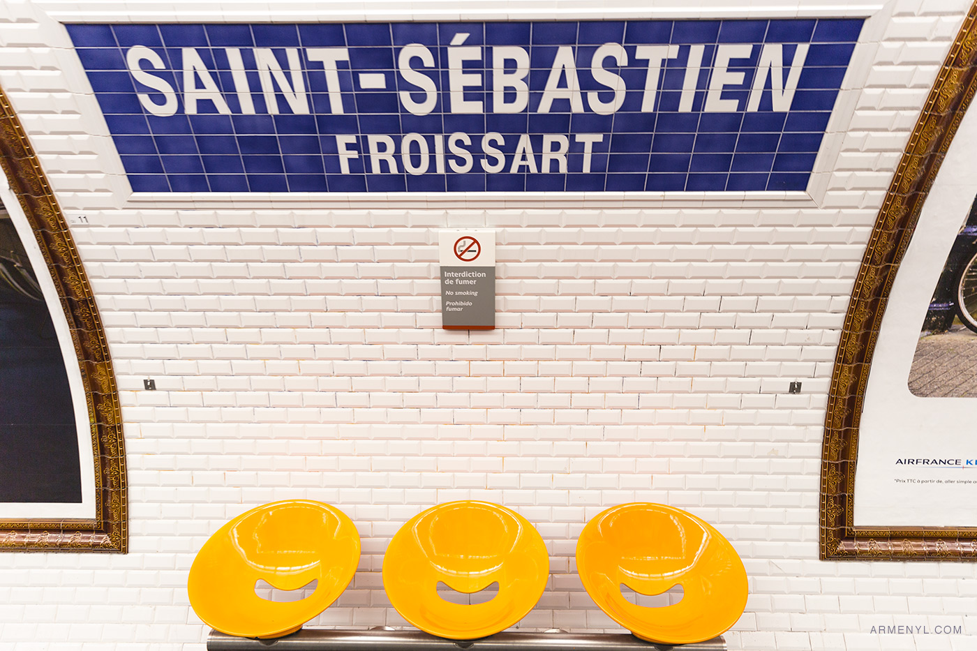 Saint Sebastien Froissart Metro photographed by Armenyl.com