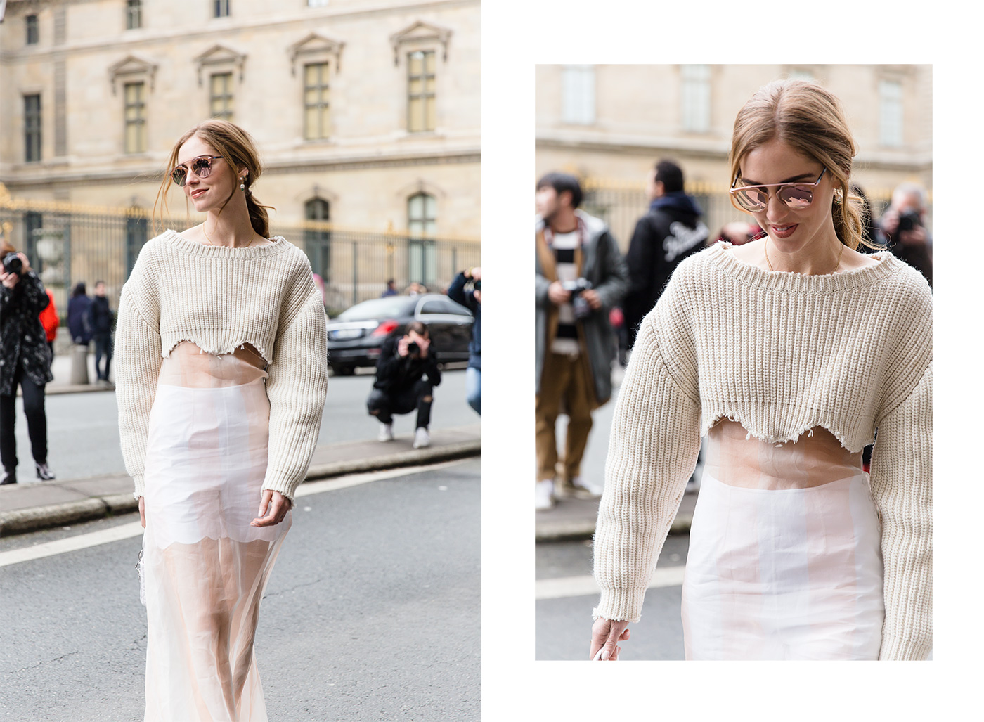 Chiara Ferragni Fashion blogger at Paris fashion Week photographed by Armenyl.com