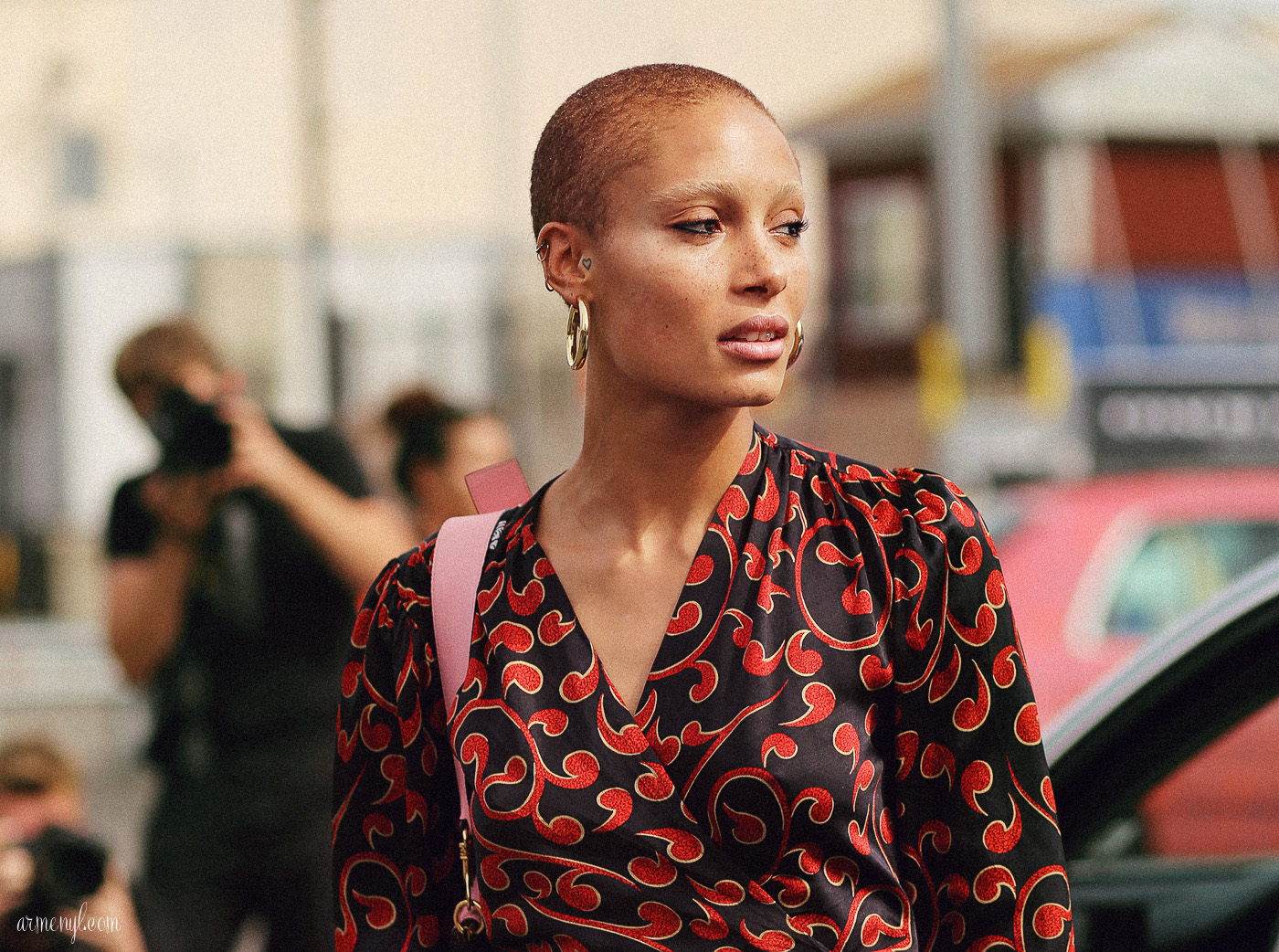 Ghanaian British Fashion Model Adwoa Aboah at Coach SS 2018 show on September 12 photo by Armenyl