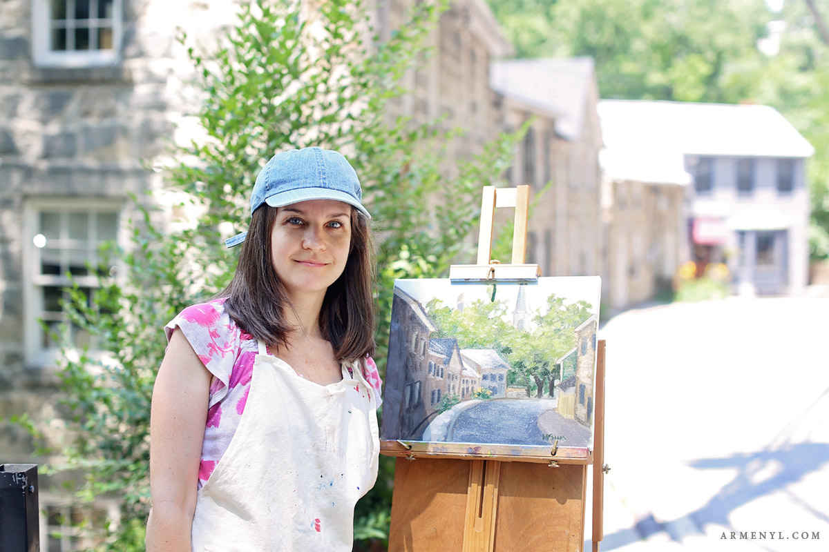 Plein Air in Ellicott City Maryland Artist Everywhere photographed by Armenyl.com Maryland photographers