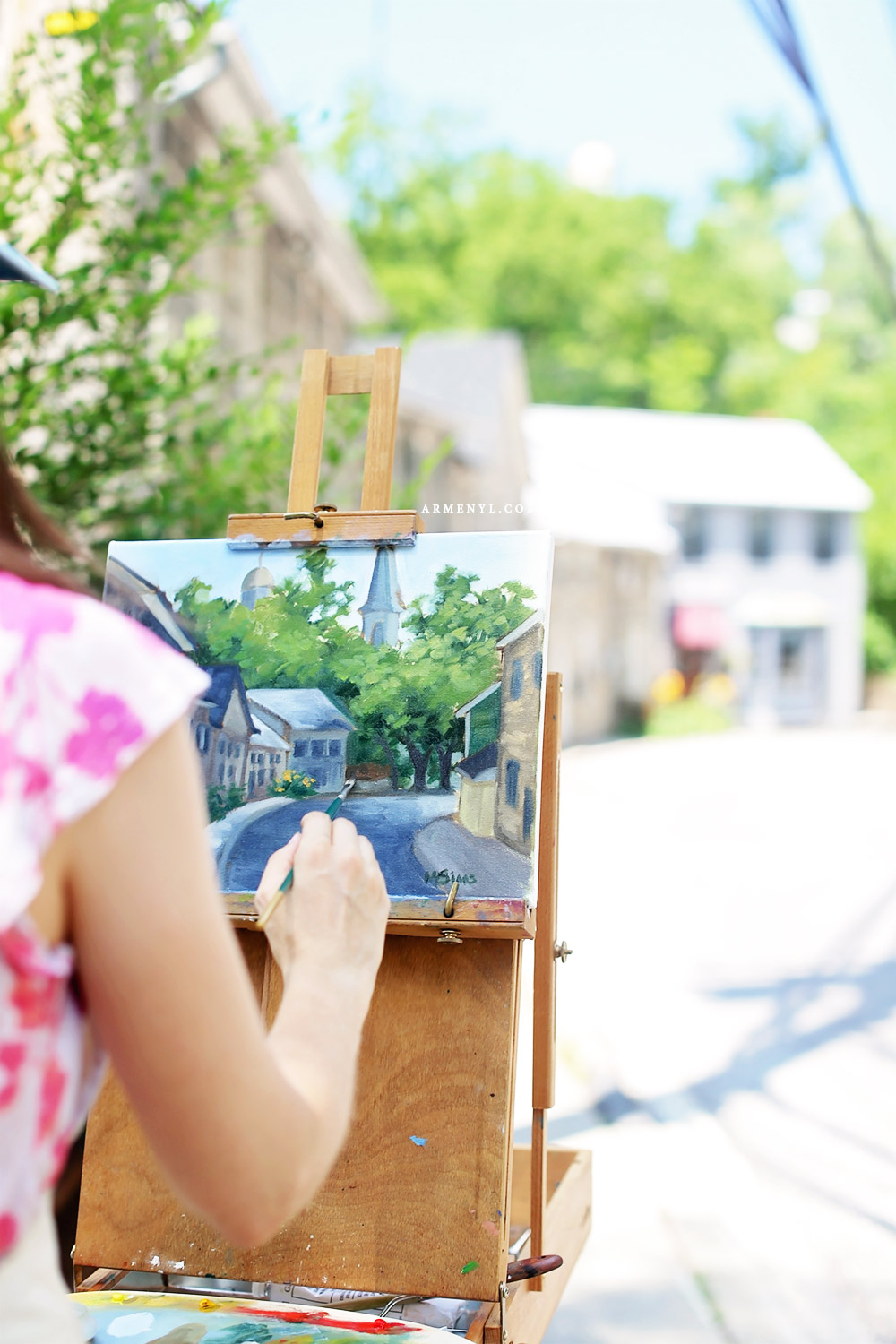 Plein Air in Ellicott City Maryland Artist Everywhere photographed by Armenyl.com Maryland photographers