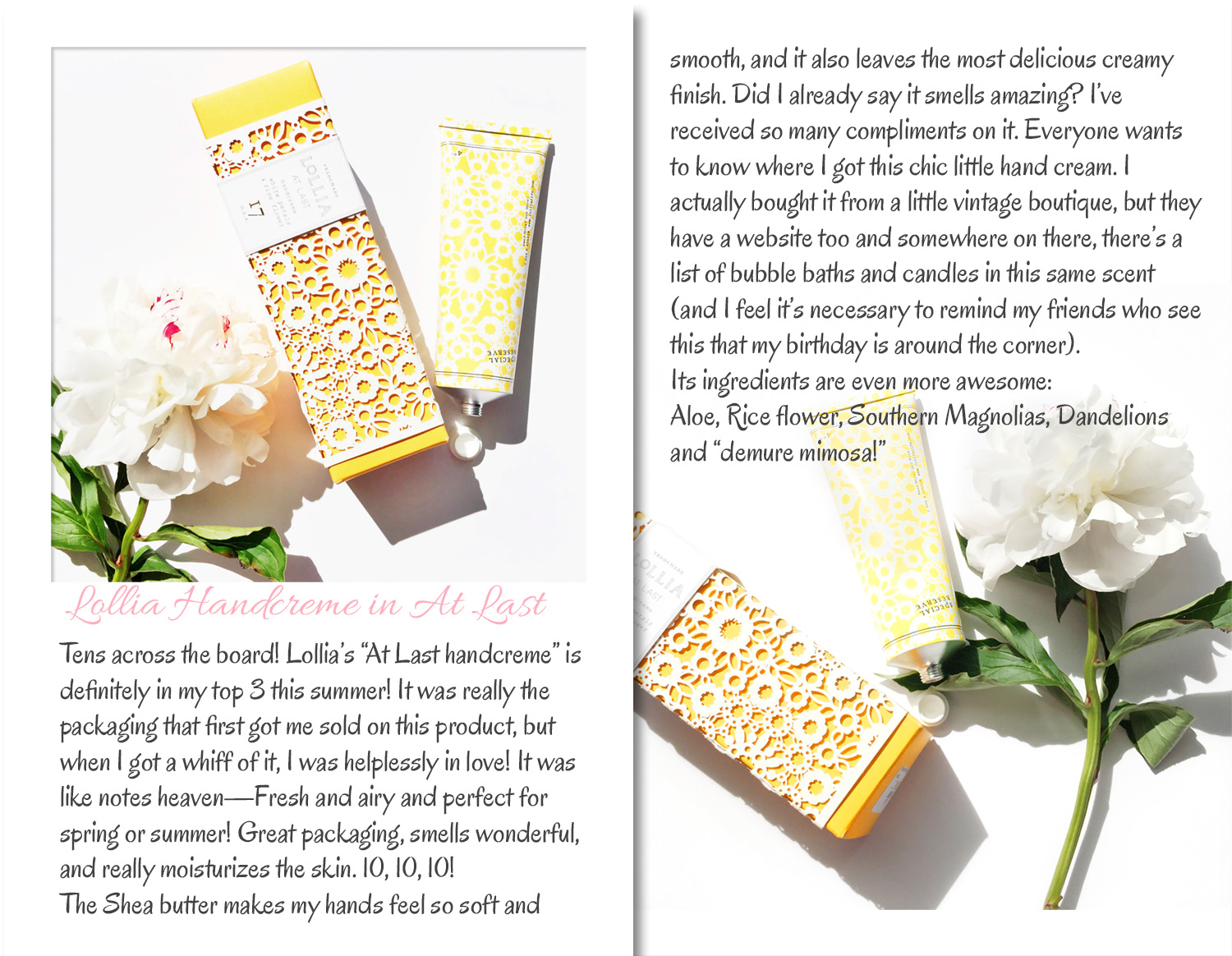 Armenyl's list and photographs of summer: Margot Elena's Lollia At Last Hand Cream by Armenyl.com