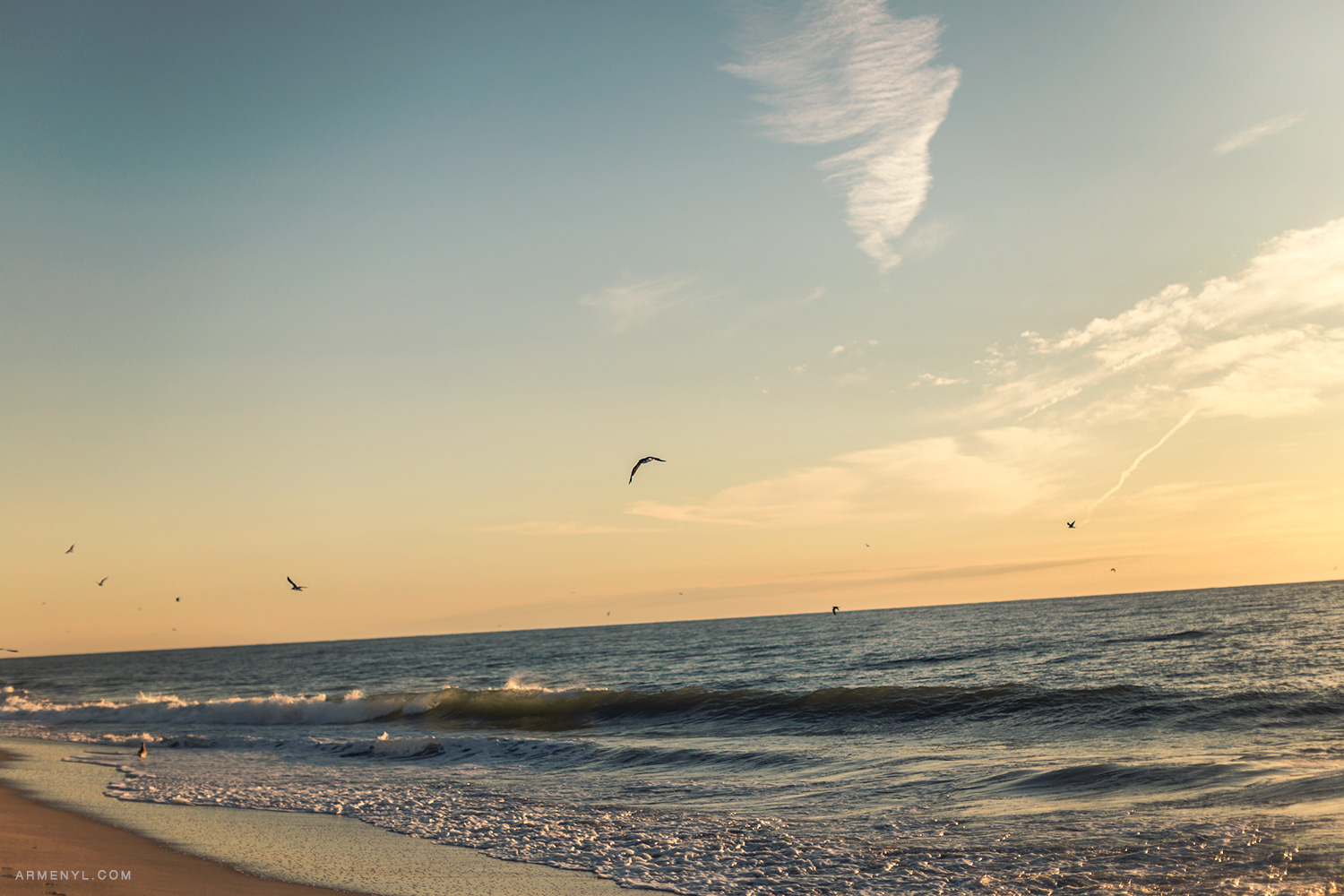 Sunrise at Ocean City Beach, Beach front, beautiful light photography by Armenyl.com