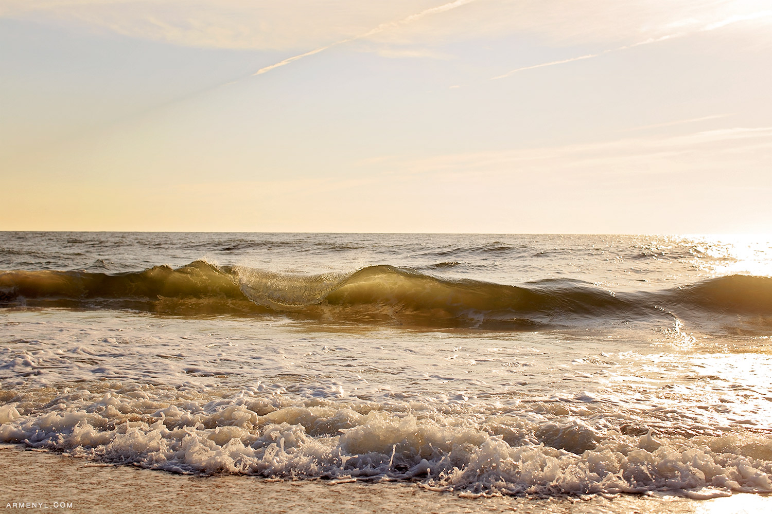 Sunrise at Ocean City Beach, Beach front, beautiful light photography by Armenyl.com