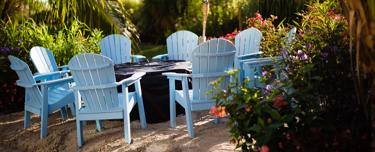 blue beach chairs and flowers by Armenyl photography Armenyl.com copyright-2