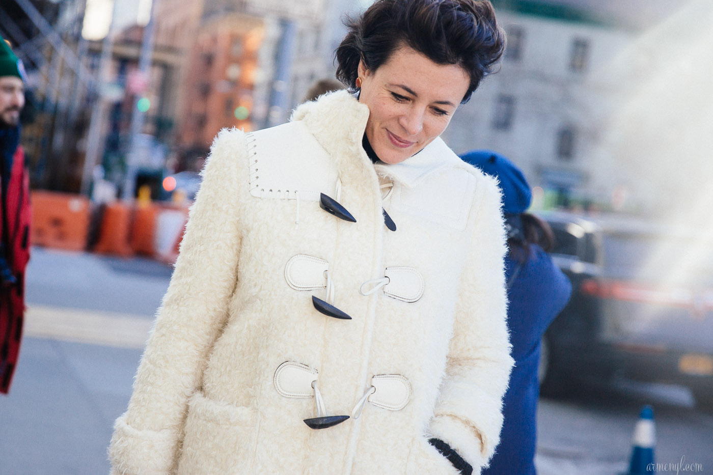 Blogger Garance Dore and Fiance Chris Norton at J Crew FW 2016 at New York Fashion Week photographed by blogger Armenyl.com