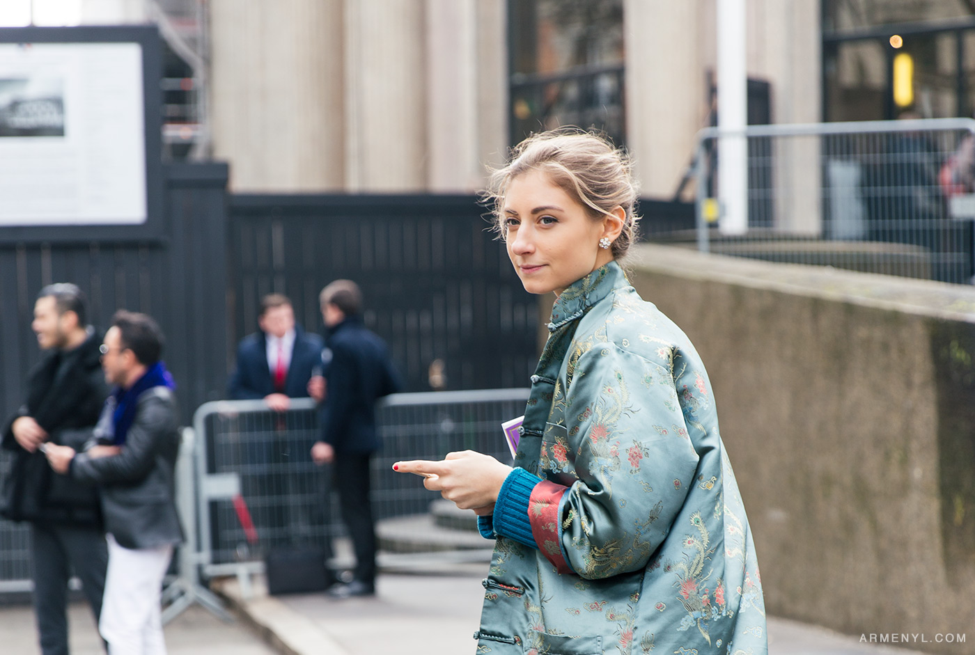 Fashion Illustrator Jenny Walton Street style outside Miu Miu AW 16 show in Paris on March 9 2016 photographed by Armenyl.com 