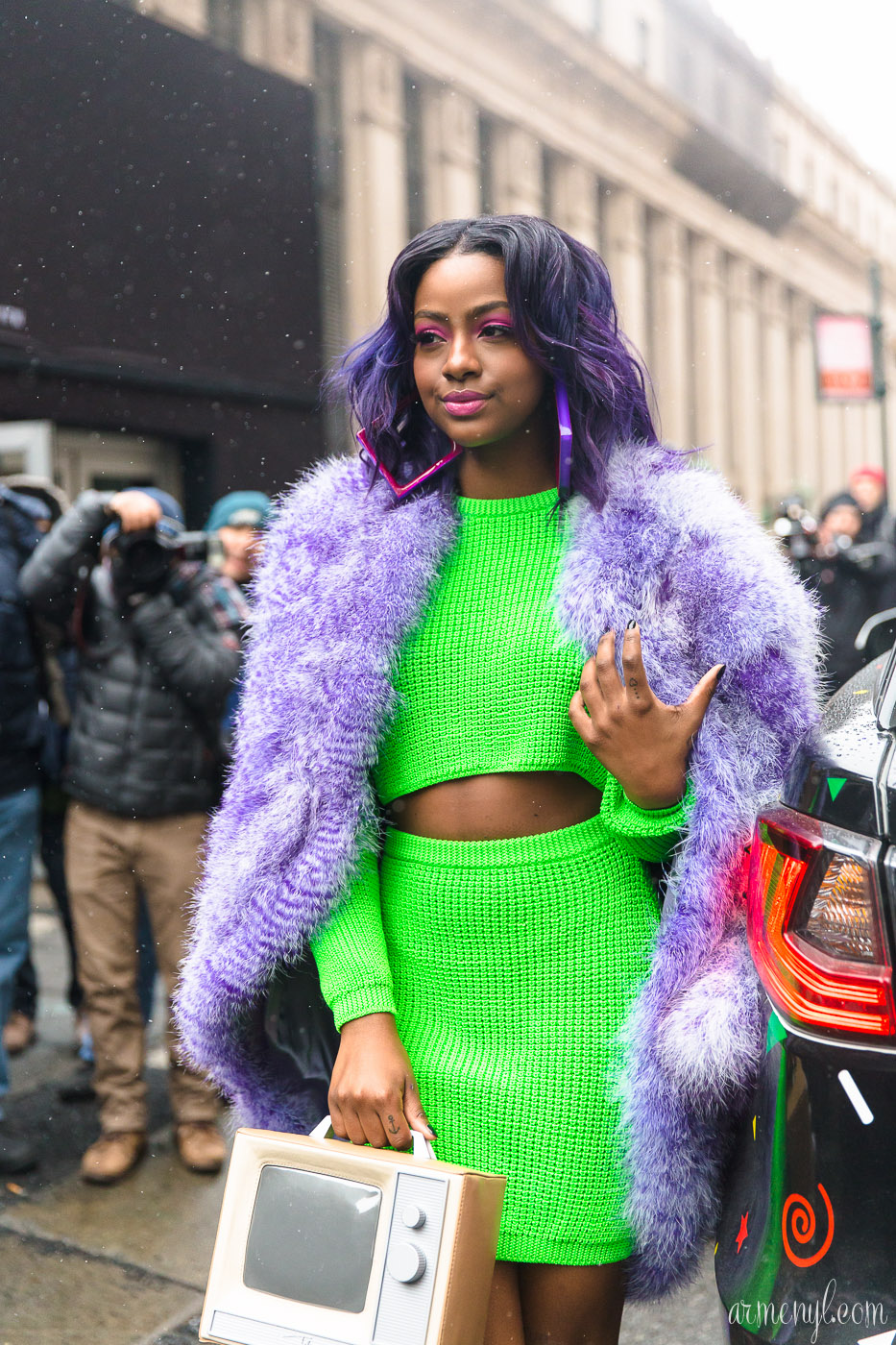 Justine Skye at Jeremy Scott show in NYC