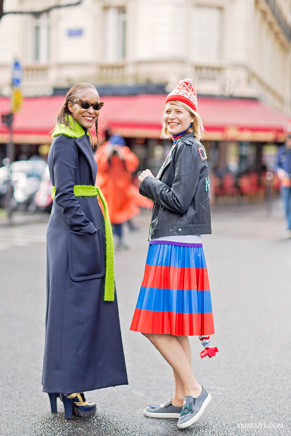 Michelle Elie and Elisa Nalin at Paris Fashion Week by Armenyl