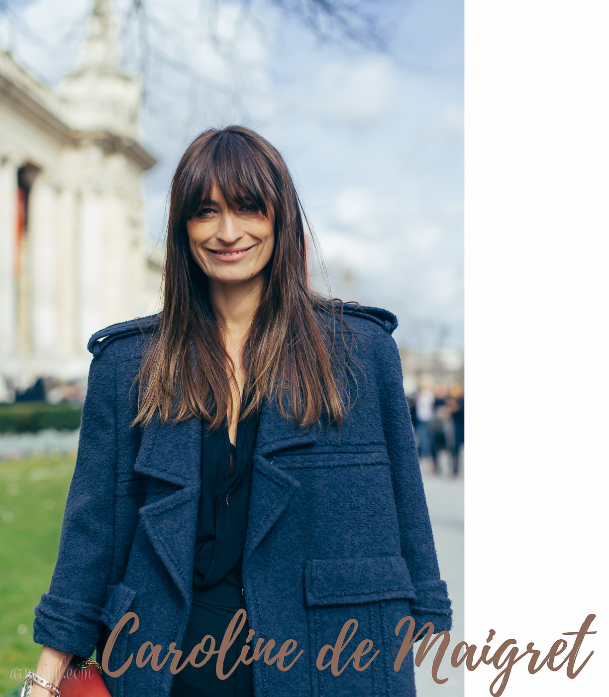 Caroline de Maigret How to be a Parisian wherever you are, love,style and bad habits, photographed for Paris street at PFW