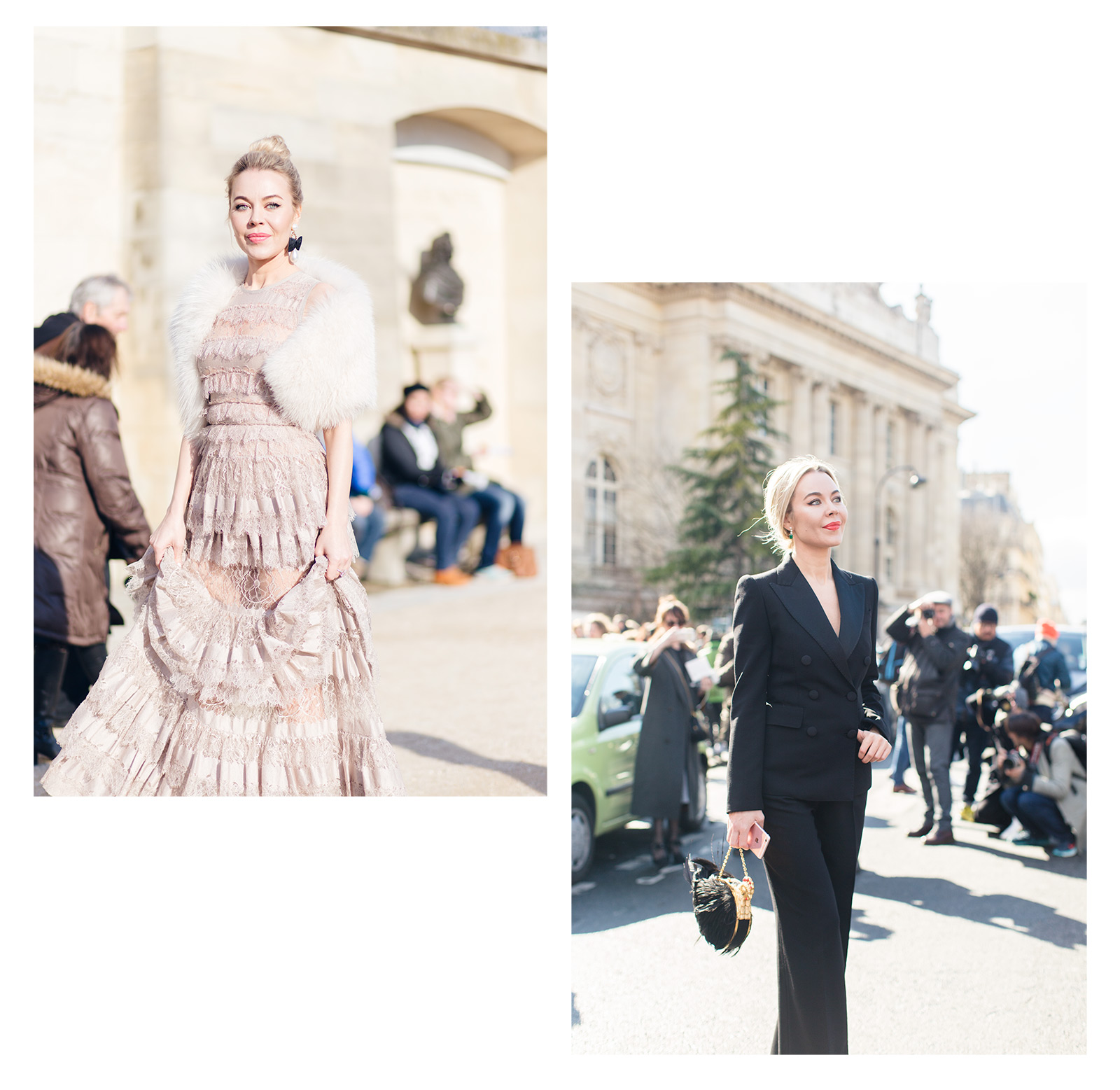 Russian Fashion designer Ulyana Sergeenko street style Paris Fashion Week