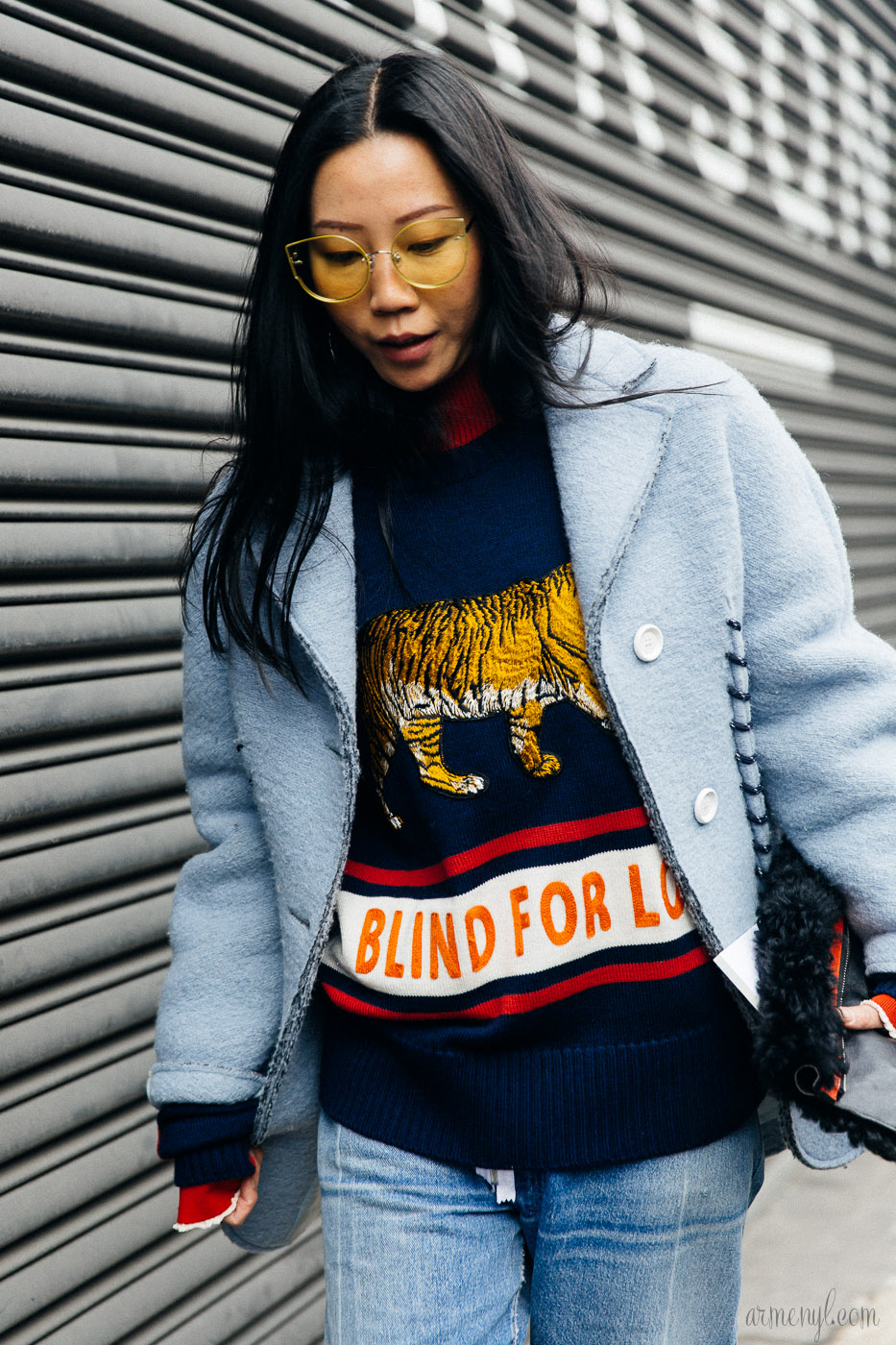 Blind for Love Sweater Street Style photography by Armenyl.com