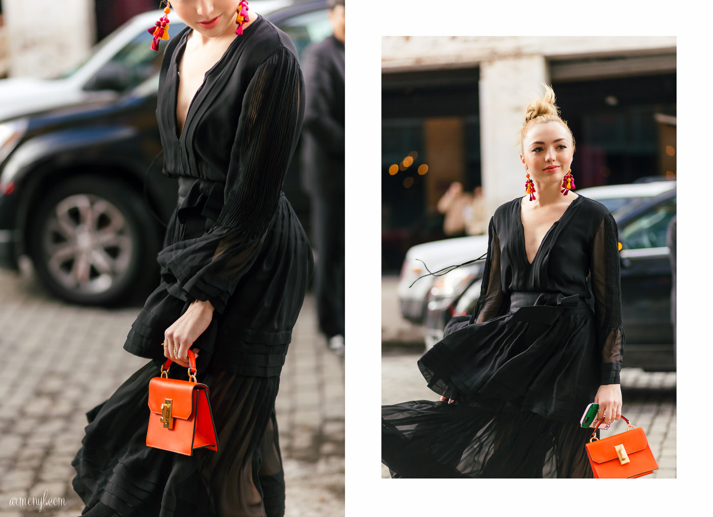 Spring Summer Dresses Street Style at New York Fashion Week Fall 2017 Photographed by Armenyl.com