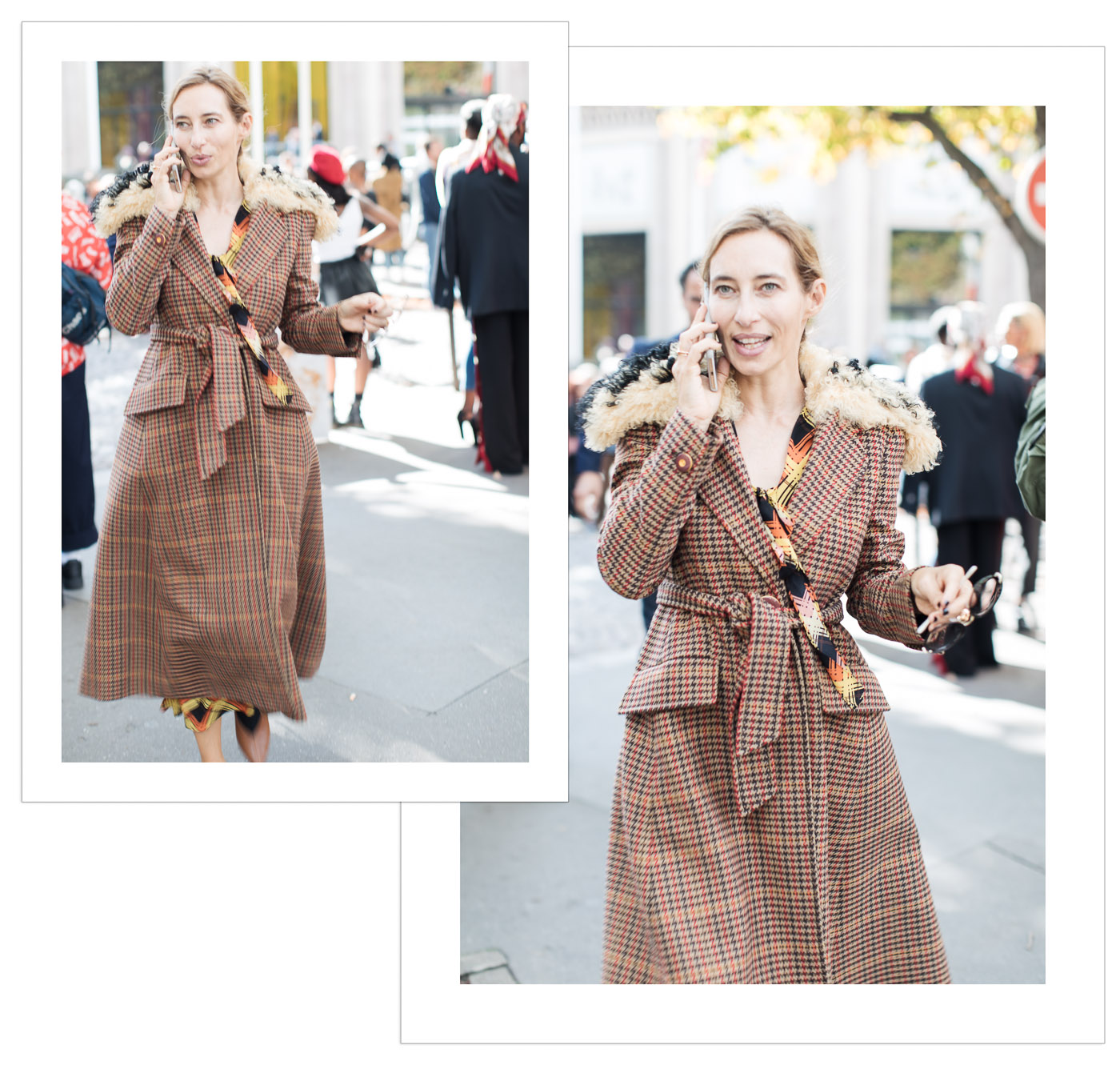 Plaid street style trend the biggest fall fashion trend at Paris fashion Week photography by Armenyl