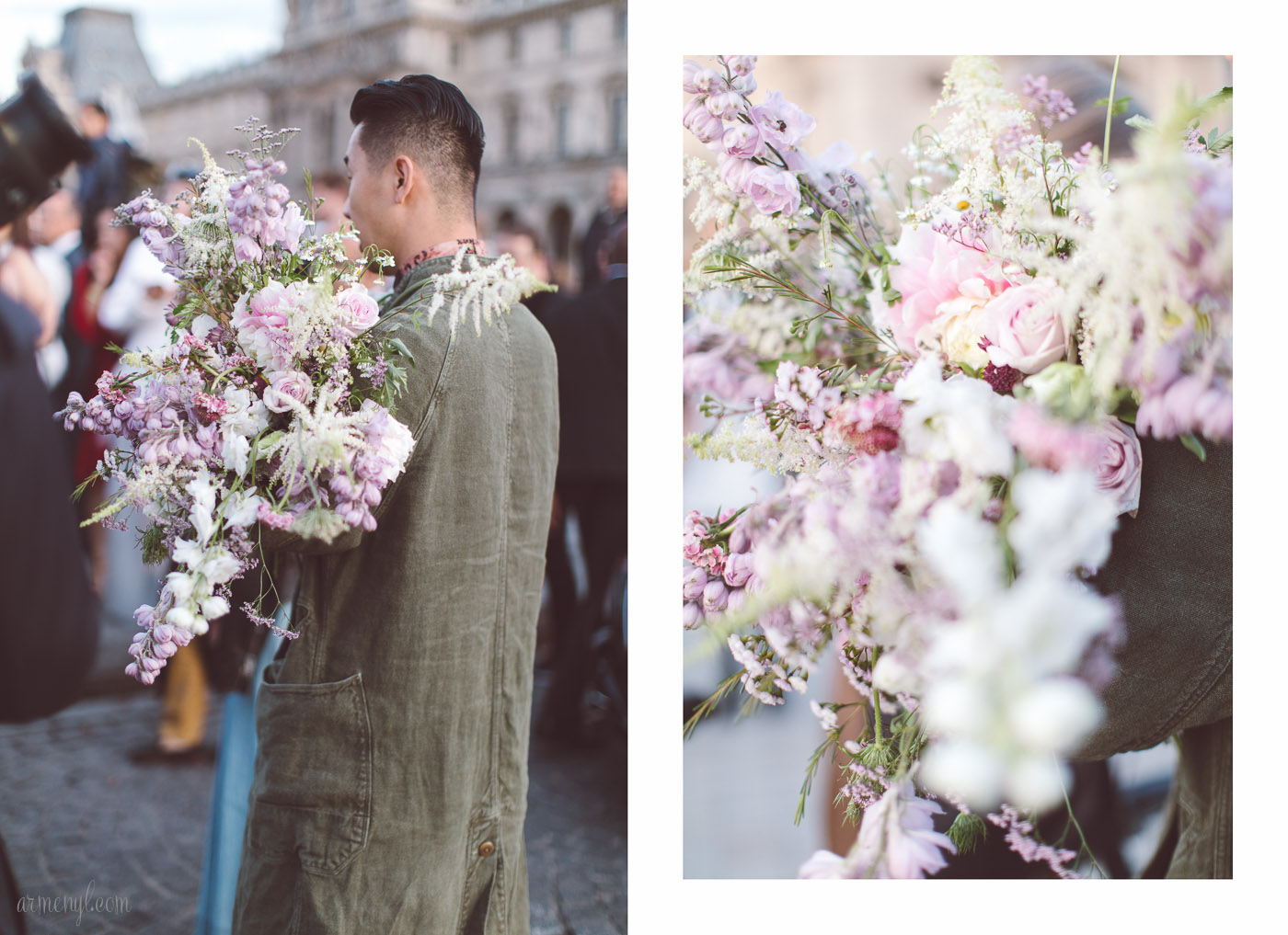 Street Style Fall Fashion Looks at Louis Vuitton SS 2018 Show in Paris photo by Fashion Photographer Armenyl