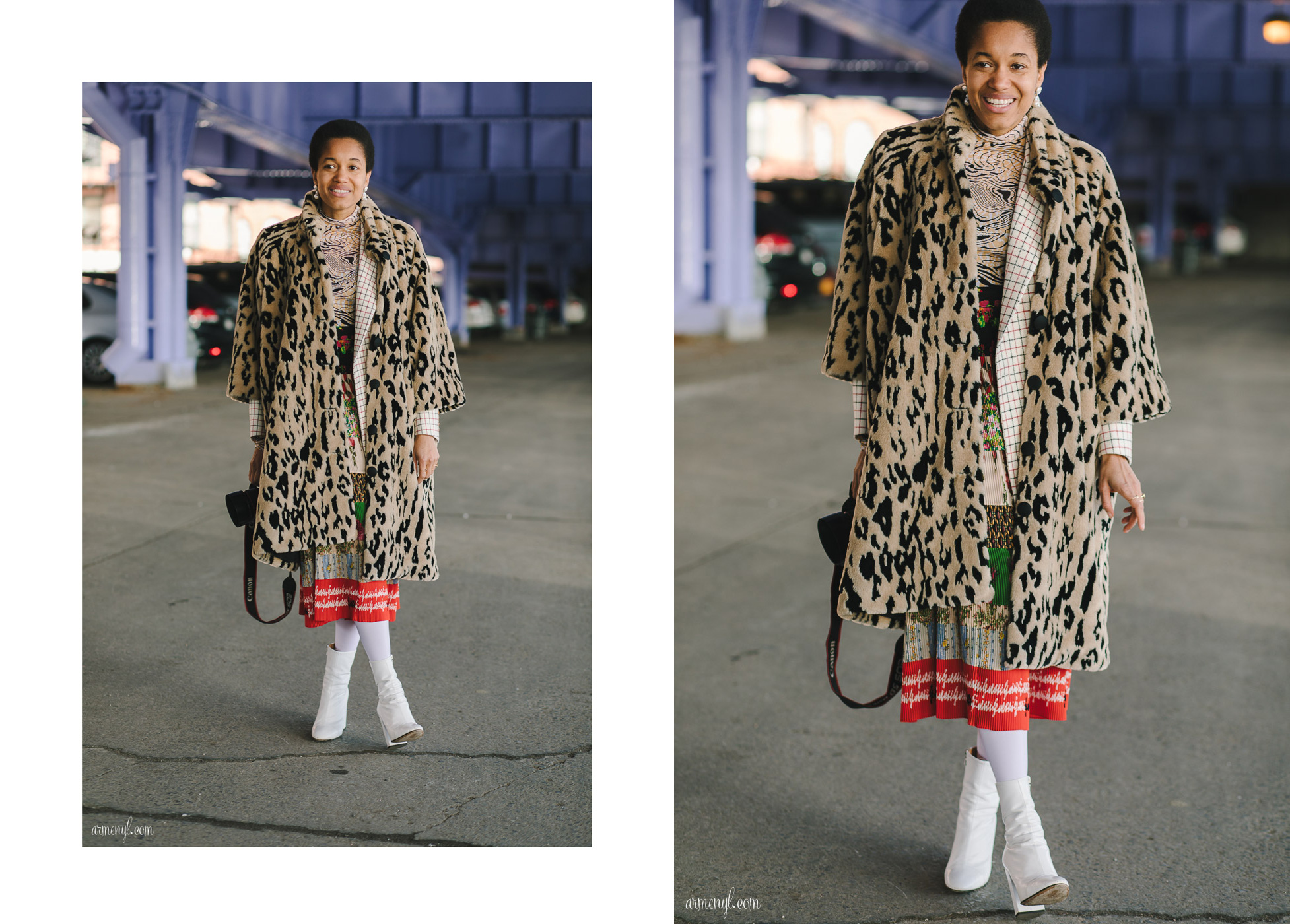 Tamu McPherson Street Style look at Coach FW 18 Show at New York Fashion Week by Armenyl