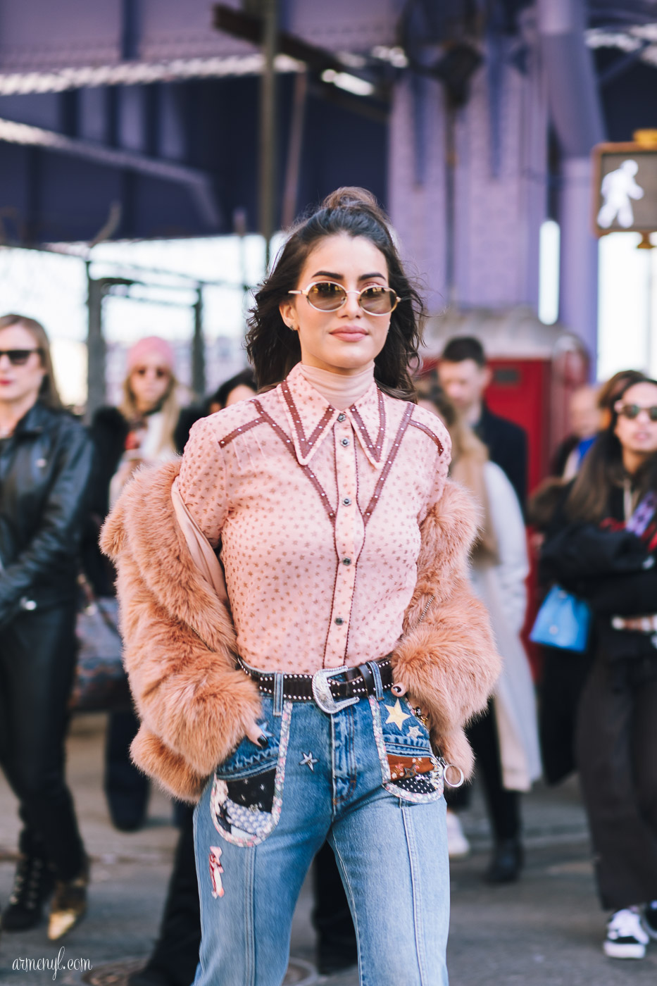 Camila Coelho Street Style look at Coach FW 18 Show at New York Fashion Week by Armenyl