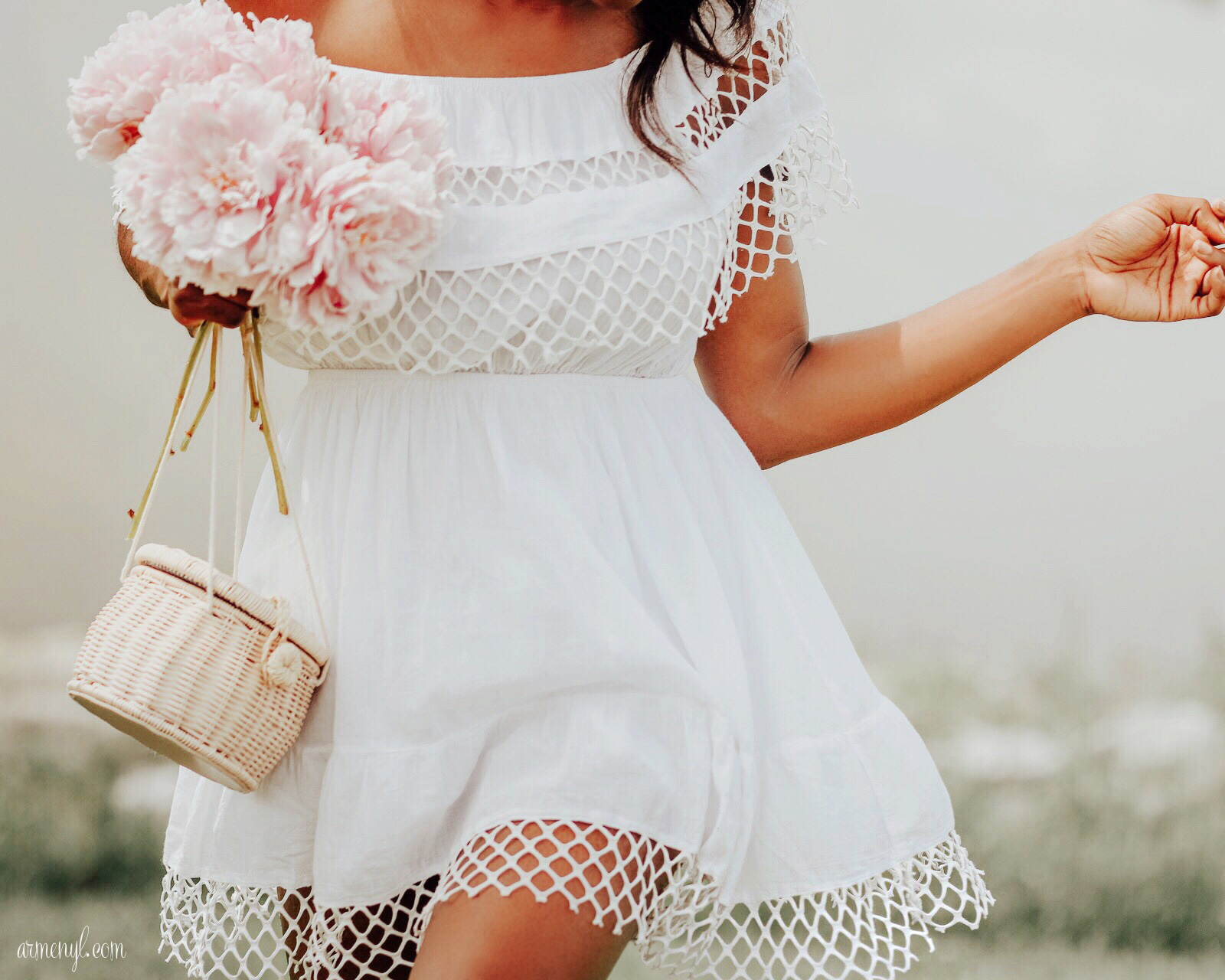 Armenyl white off the shoulder summer dress photo by Armenyl