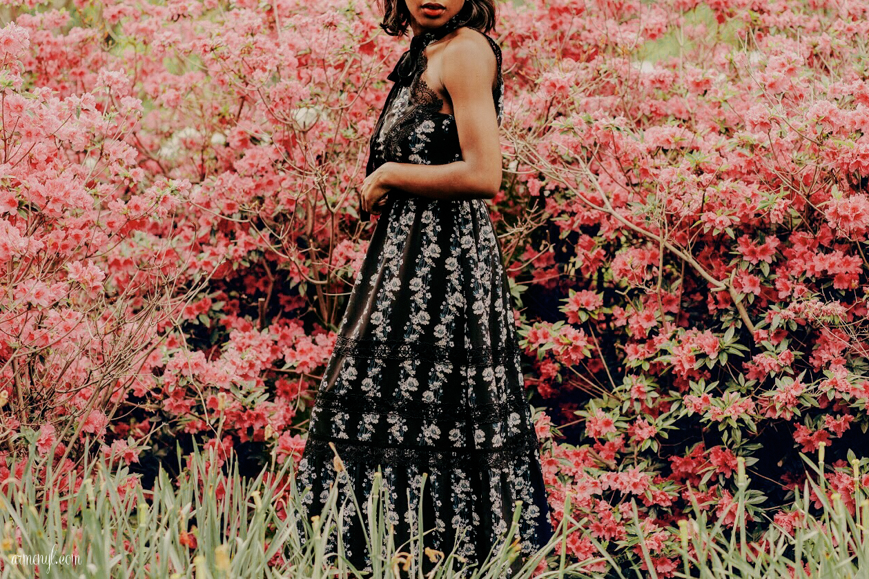 Beautiful garden fashion editorial photos by Armenyl