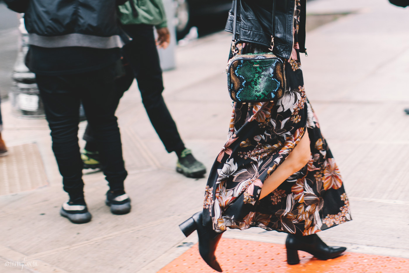 Mixing florals with snake print fashion looks by Armenyl