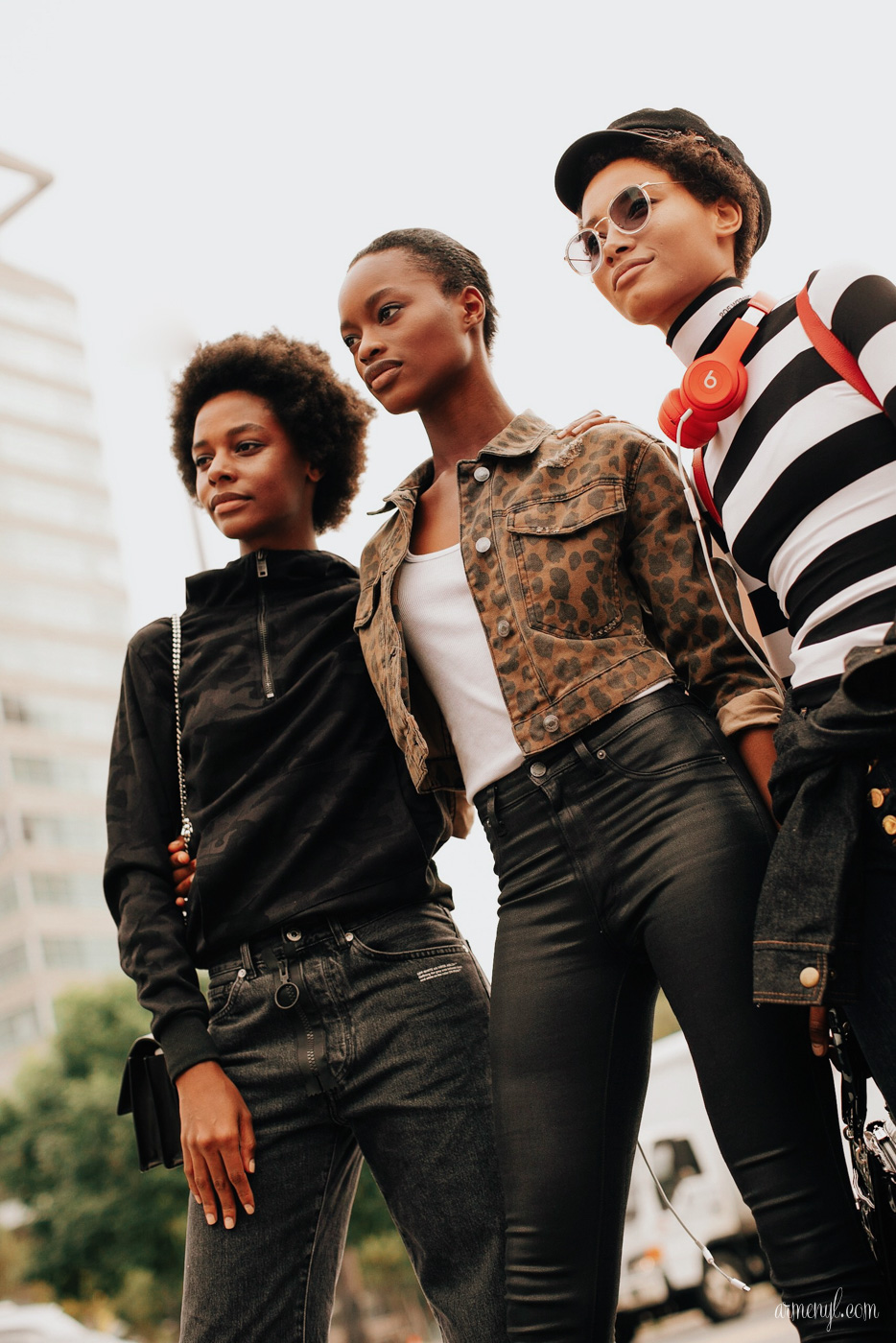 Models off Duty at Fashion Week Photo by Armenyl